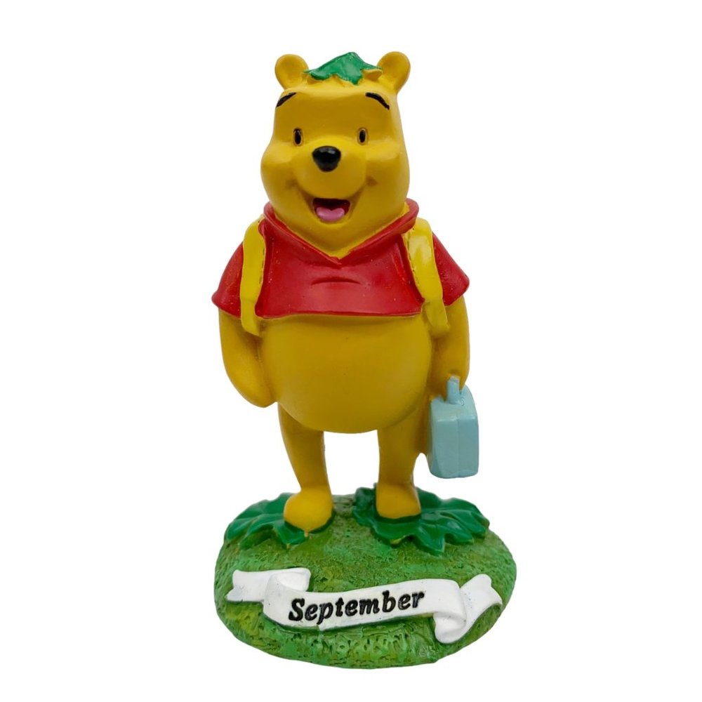 Disney Home Winnie the Pooh Enesco September Figure Figurine Cake Topper School